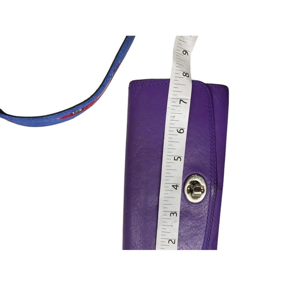 Coach Purple leather vintage folded wallet - Picture 8 of 10